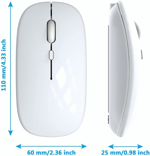 Mouse Inalámbrico Ratón Inalámbrico2.4g Recargable Bluetooth
