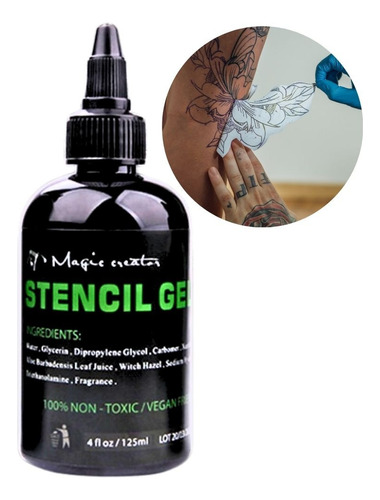 Pega Stencil Gel Transfer Hectográfico De Tatuaje 4oz 125ml