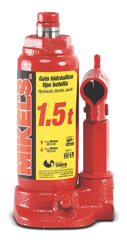 Gato Hidraulico De Botella Con Tornillo De Extension 1.5 Ton