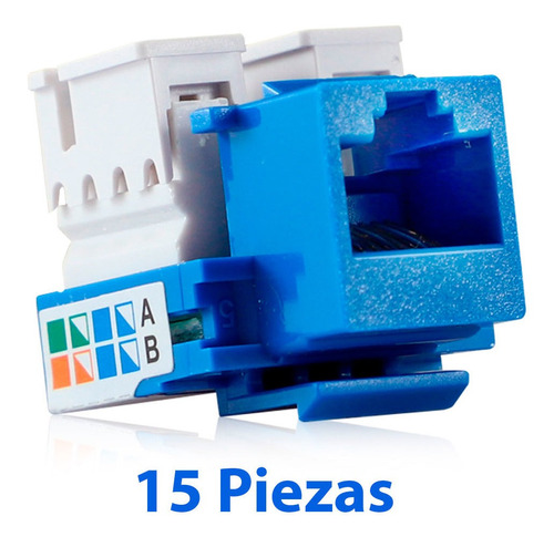 Kit 15 Conectores Rj45 Cat5e Azul Ens-jc5bl Enson