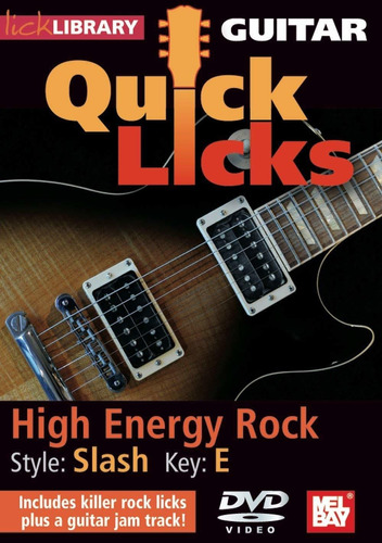 Clases Quick Licks Guitarra Slash High Energy Rock Key E Dvd