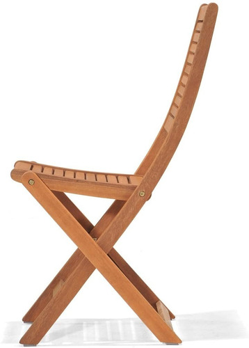 Imagen 3 de 6 de Juego X 2 Silla Importada Jardin Plegable Madera Premium
