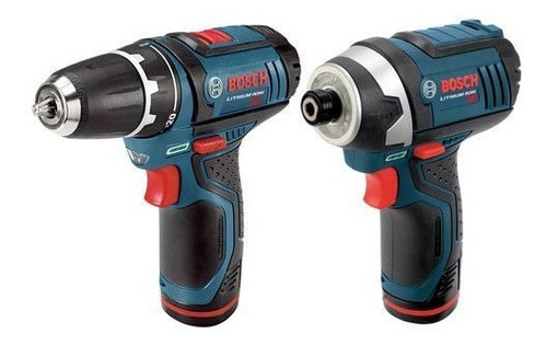 Imagen 2 de 6 de Taladro Y Atornillador A Bateria Bosch 12v Litio Kit Combo