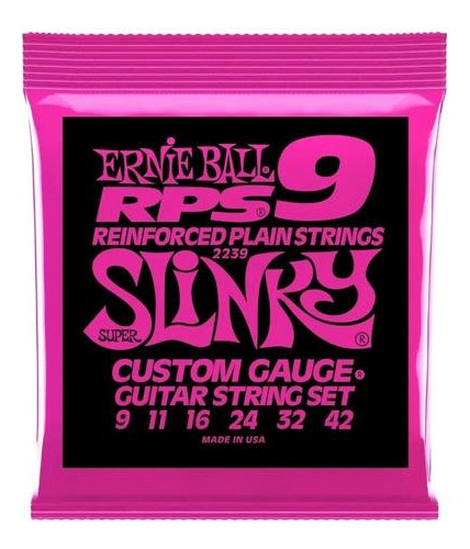 Set Cuerdas Ernie Ball Rps 0.09 Super Slinky Musica Pilar