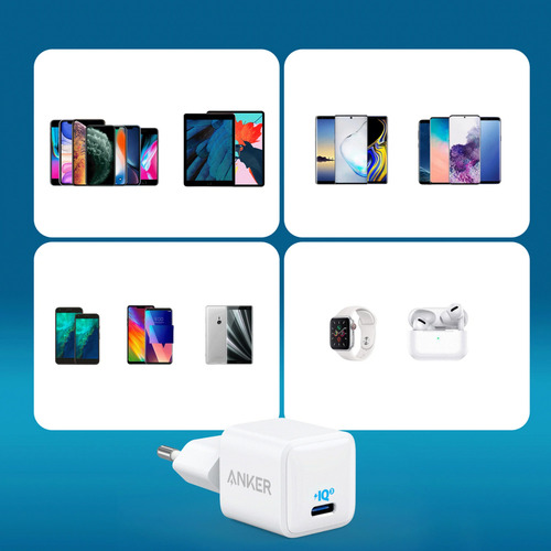 Carregador Anker Nano 20w Usb-c Branco + Cabo 1.8m