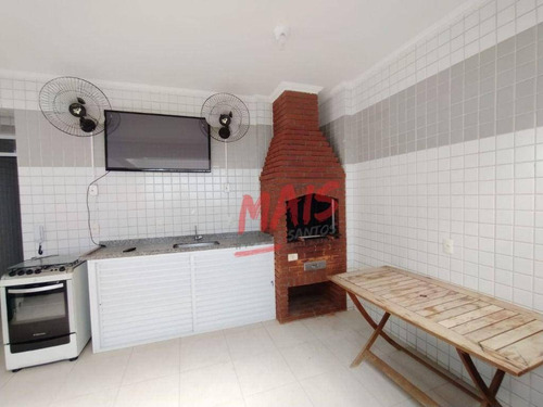 Apartamento Com Vista Livre E Lazer Completo, 3 Dormitórios Para Alugar, 118 M² - Aparecida - Santos/sp - Ap5876