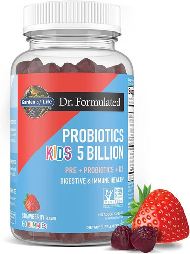 Garden Of Life Probioticos + D3 Niños 5 Billion 60 Gomitas
