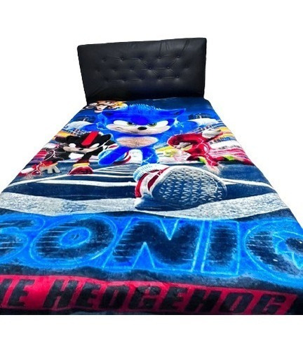 Cobija Ligera Sonic Infantil Cama Sencilla