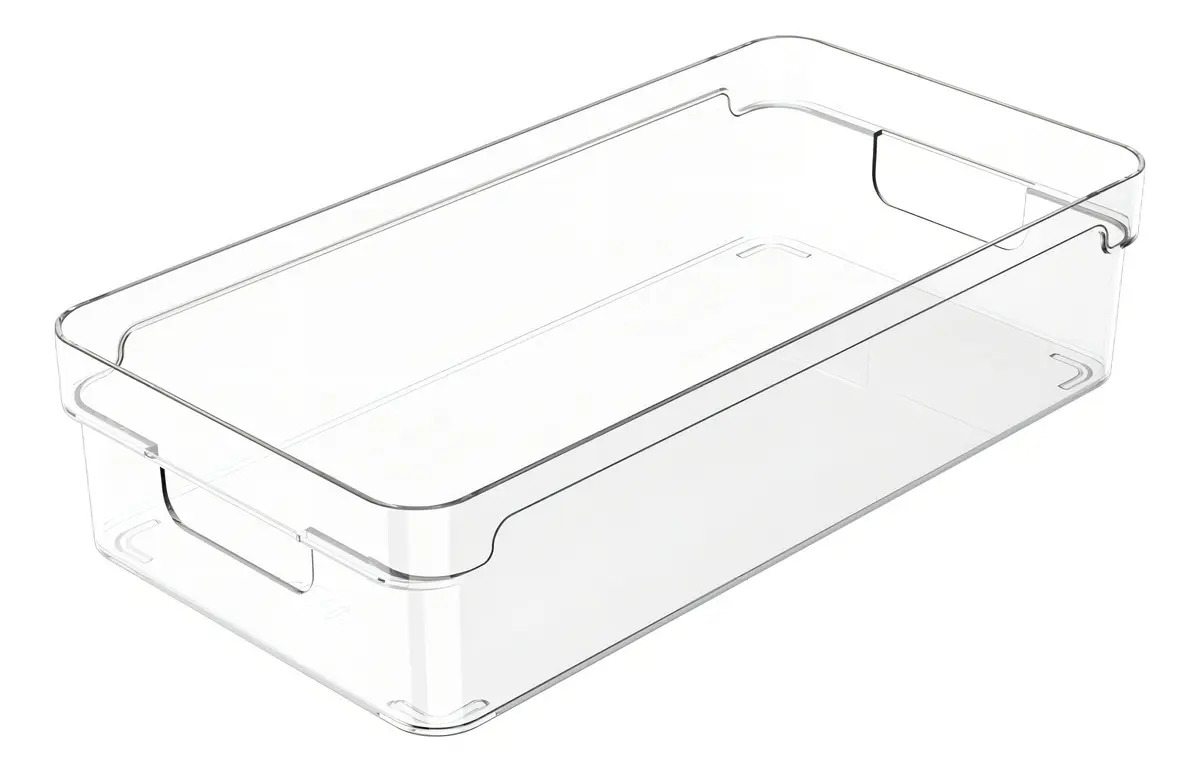 Organizador Clear De Armário Dispensa 30x15x7cm Transparente