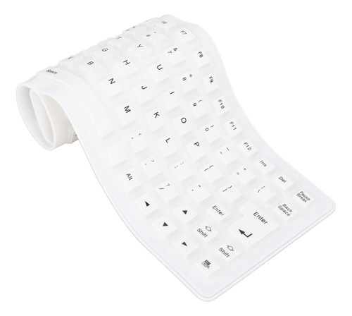 Teclado Silicona Conexión Usb Sutinna/blanco