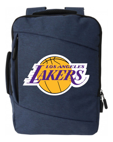 Morral Espalda Angeles Lakers Maleta Portafolio Azul