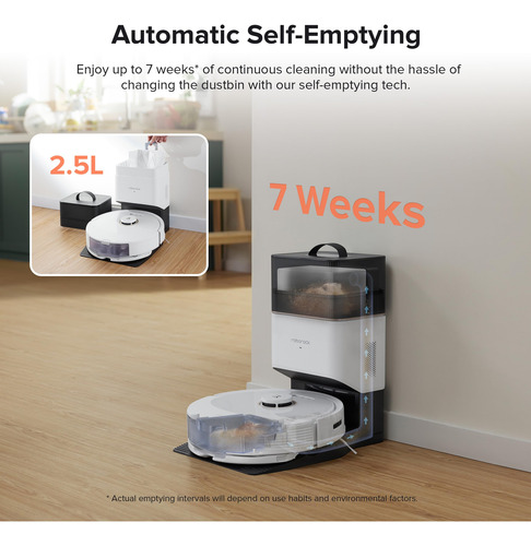 Robot Vacuum And Mop Roborock Q8 Max+ Self-emptying White