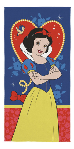Toalha Banho Algodão Macia Aveludada Branca De Neve Lepper Cor Azul/amarelo