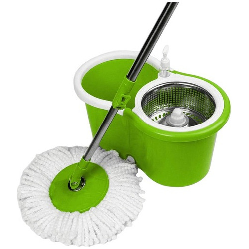 Trapeador Spin Mop Giratorio 360° Con Exprimidor De Acero 