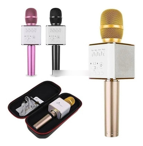 Microfono Karaoke Con Bluetooth Parlante Portatil + Estuche