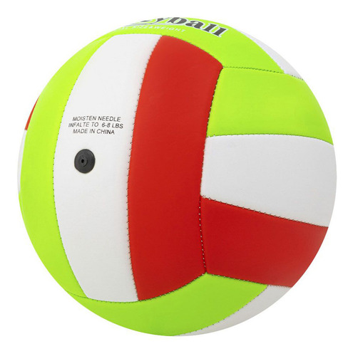 Pelota De Voley Menlong Entrenamiento Volleyball Playa Pu Color Verde/blanco/rojo