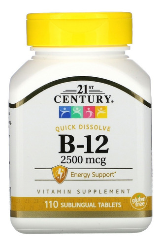 B-12 Sublingual 110tabs De 2.500mcg Sabor Cereza