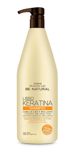 Be Natural Shampoo Be Natural Liso Keratina 1000ml