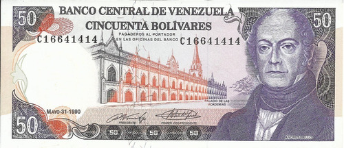 Venezuela  50 Bolivares 8 Diciembre 1992