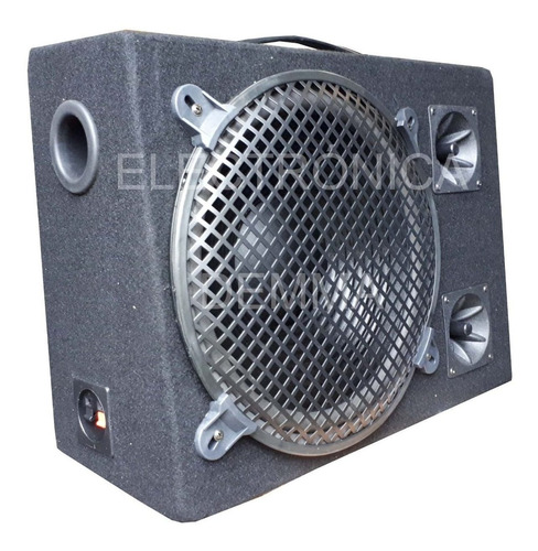 Woofer 12´´+ 2 Tweeter + Cajon Alfombrado Con Bornera 150rms