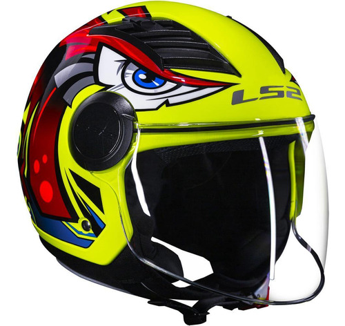 Capacete Ls2 Airflow Of562 Tribal Amarelo Tamanho:60