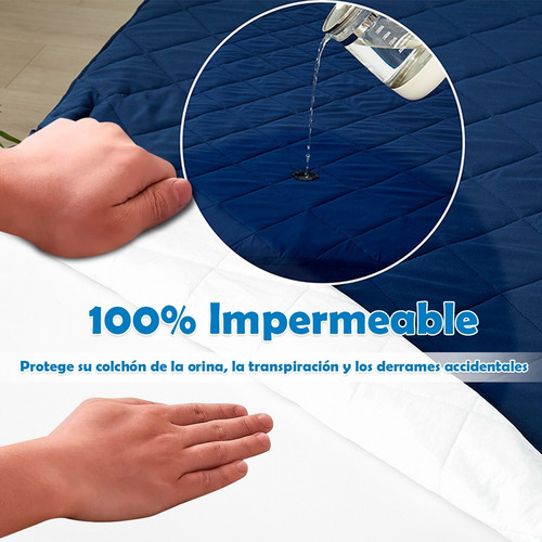 Protector De Colchón Cubre Impermeable Transpirab Queen