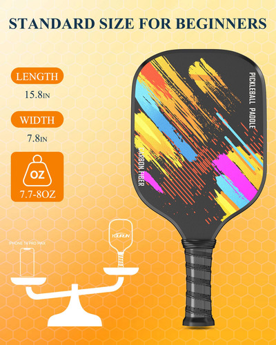 Set 2 Palas Pickleball Yourun S-04 Fibra Vidrio Ergonomicas