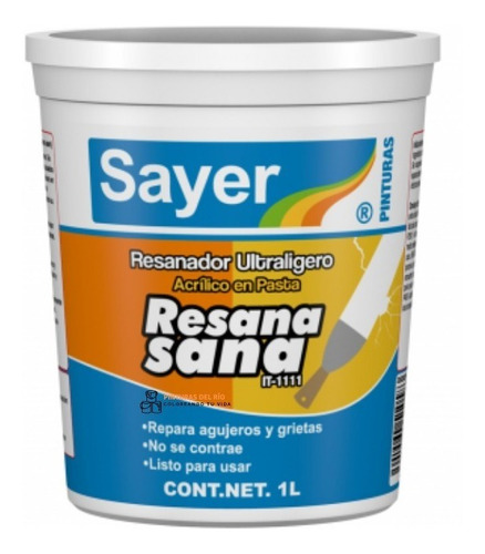 Resana-sana Resanador En Pasta Ultraligero 1l Marca Sayer