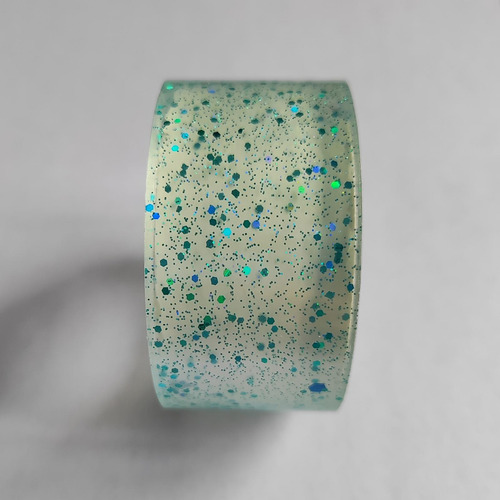 2 Nano Glitter Tape Strong Sticky Tape Verde Ancho 3cm