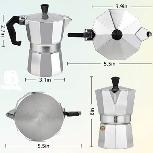 Cafetera 3 Tazas Italiana Expresso 160903 C/lados - Sonivox