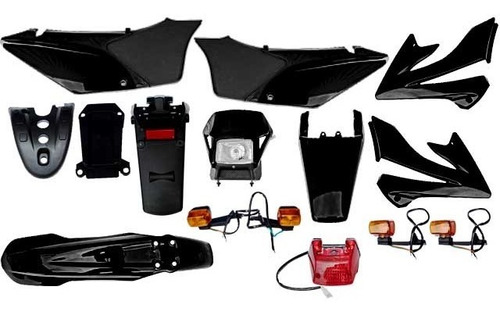 Kit Plasticos Tornado250 Negro Para Moto 