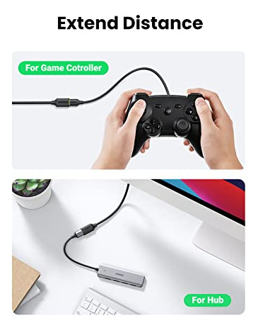 Extensor Usb Ugreen, Cable De Extensión Usb 3.0 Macho A Hemb