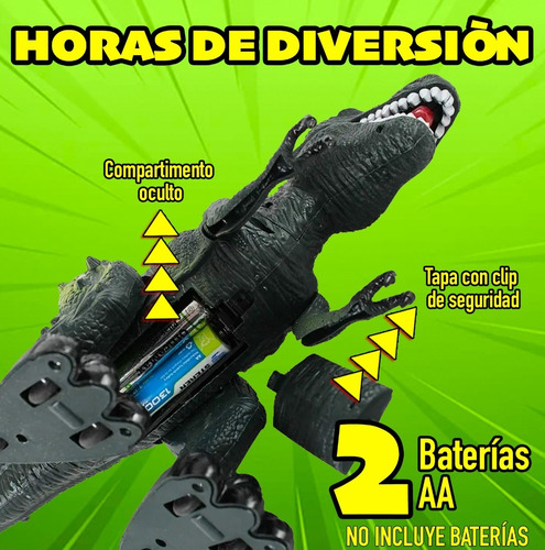 Imagen 4 de 8 de Tiranosaurio Dinosaurio Juguete Luces Sonido Y Movimientos