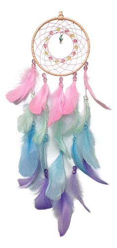 Awlee Coloridos Atrapasueños, Red Circular De Plumas Nativ. Color Color12