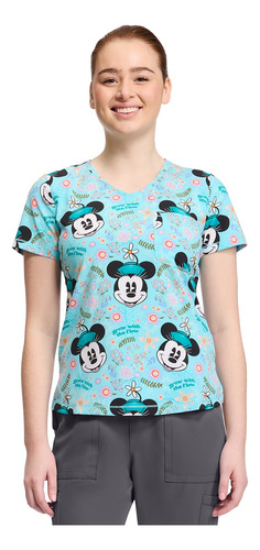 Polera Clínica Mujer Estampada Tf786 Mnws Minnie Tooniforms
