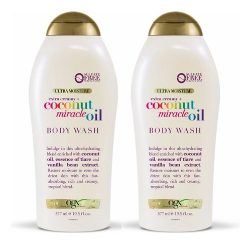 Jabón Líquido Corporal Ogx Coconut Miracle Oil 577ml 2pack