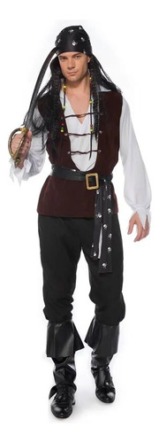 Deluxe Aldult Men Jack Sparrow Captain Cosplay Costume