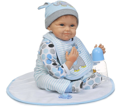 Imagen 3 de 8 de Npk Realista Muñecas Renacidas Bebé Niño Suave Vinilo ...