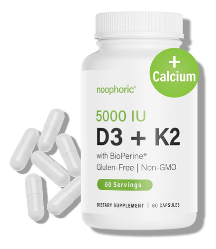 Noophoric Vitamina D3 K2 De 5000 Ui  Vitamina K2 100 Mcg Mk