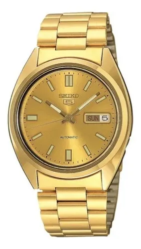 Reloj Seiko 5 Automático Dorado Snxs80 K1