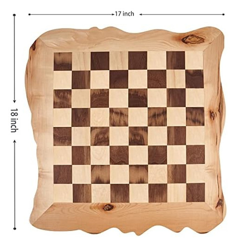 Vamslove Juego De Tablero De Ajedrez De Madera, Tablero De A