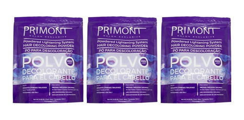 Primont Polvo Decolorante X3 Máxima Decoloración Pelo 700gr