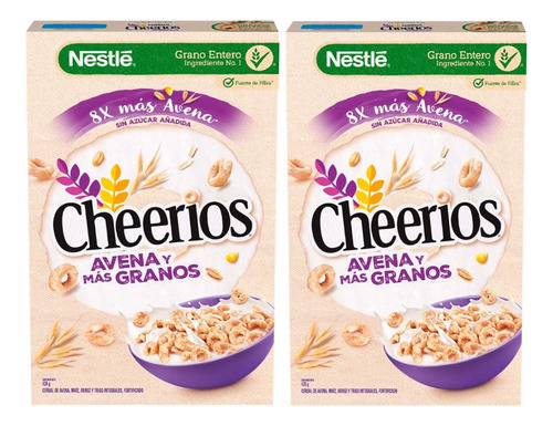 2 Cereal Nestlé Cheerios Avena Y Más Granos 420g