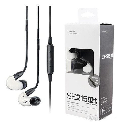 Audífonos Shure Se215m+spe Con Micrófono Se Blanco