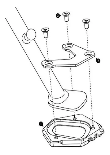 Extensión De Caballete Lateral Para Honda Cb300r 2018-2022