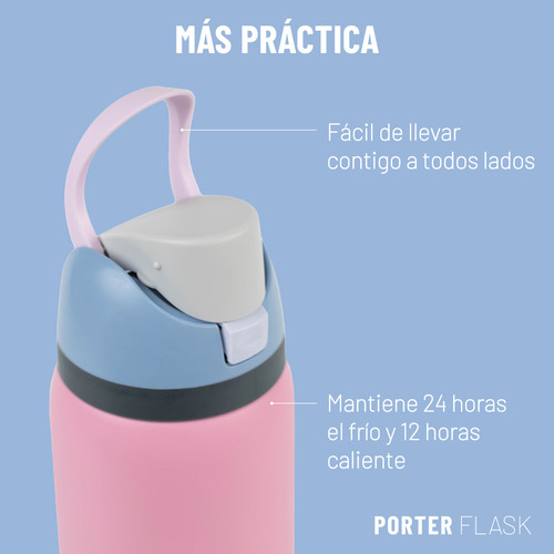 Termo Botella Agua Termica Porter Flask 1lt Acero Inoxidable