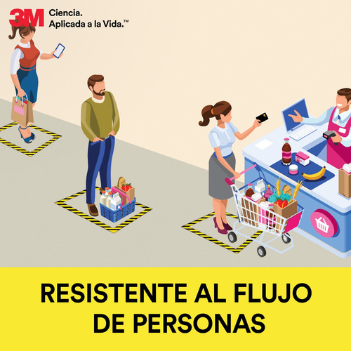 Imagen 7 de 7 de Cinta Tira De Seguridad 3m 5702 Negro/amarillo 50,8mm X 32m