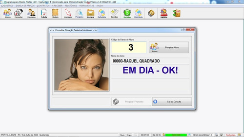 Software Para Gerenciar Studio De Pilates V1.0 - Fpqsystem
