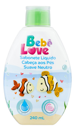 Sabonete líquido Bebê Love Suave Neutro em líquido 240 ml