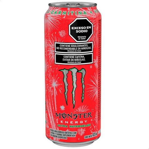 Bebida Energizante Monster Energy Watermelon Roja X24